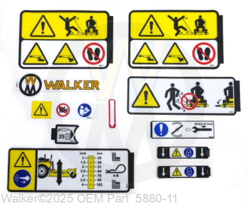 Walker - Decal Pkg/36/42/48/54 - 5880-11