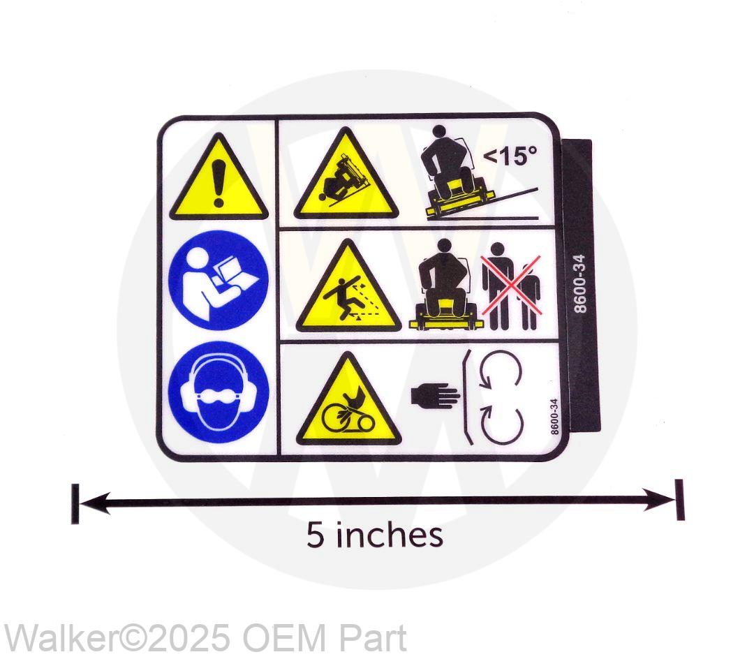 Walker - Decal, Read Manual/Lexan (Symbolic) - 8600-34